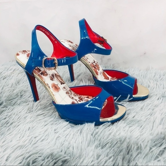 Lanverli Design Leather Open Toe Heels - Picture 5 of 9